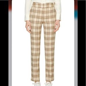 SUISTUDIO Lane Check High Waist Wool Trouser